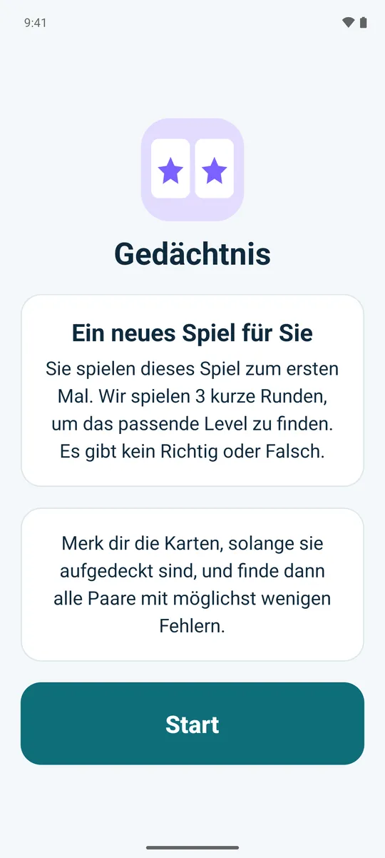 Der Hinweis von Flow vor einem neuen Spiel: Ein paar kurze Runden finden das passende Level, es gibt kein Richtig oder Falsch.